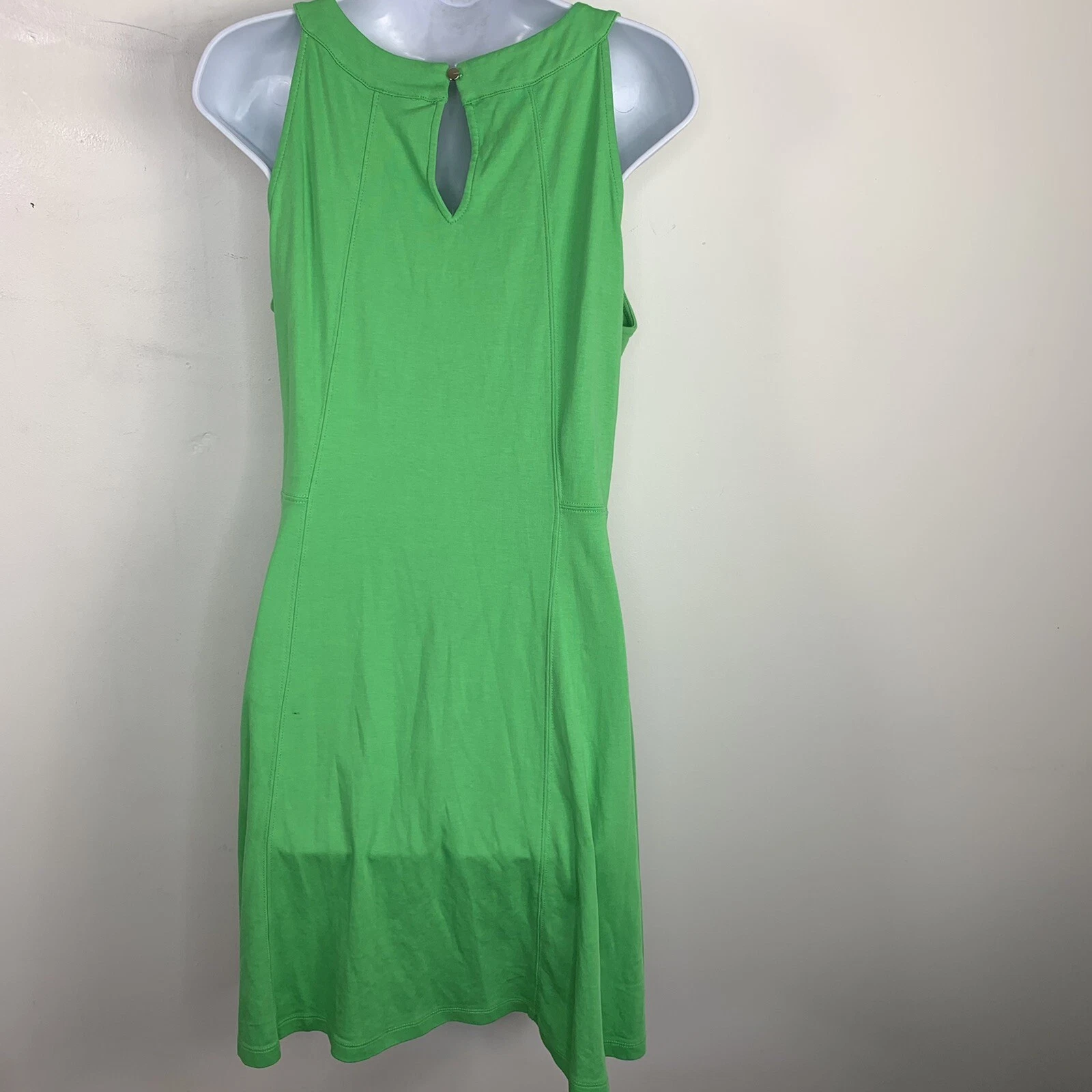 VETEMENTS Abito donna smanicato New York & Compnay taglia L verde completo collo buco della serratura