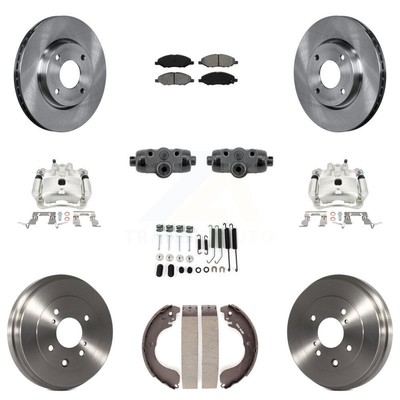 Brake Caliper Rotor Drum Semi-Metallic Pad Shoe Cylinder Hardware Front Rear Kit