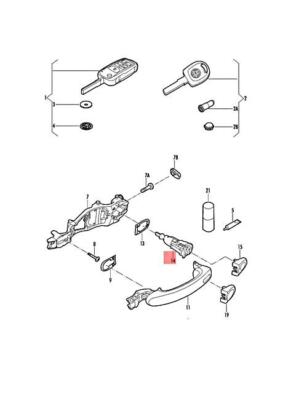 NEW VW JETTA SYNCRO VENTO 162 163 LOCK CYLINDER WITH HOUSING 5C6837167A ORIGINAL