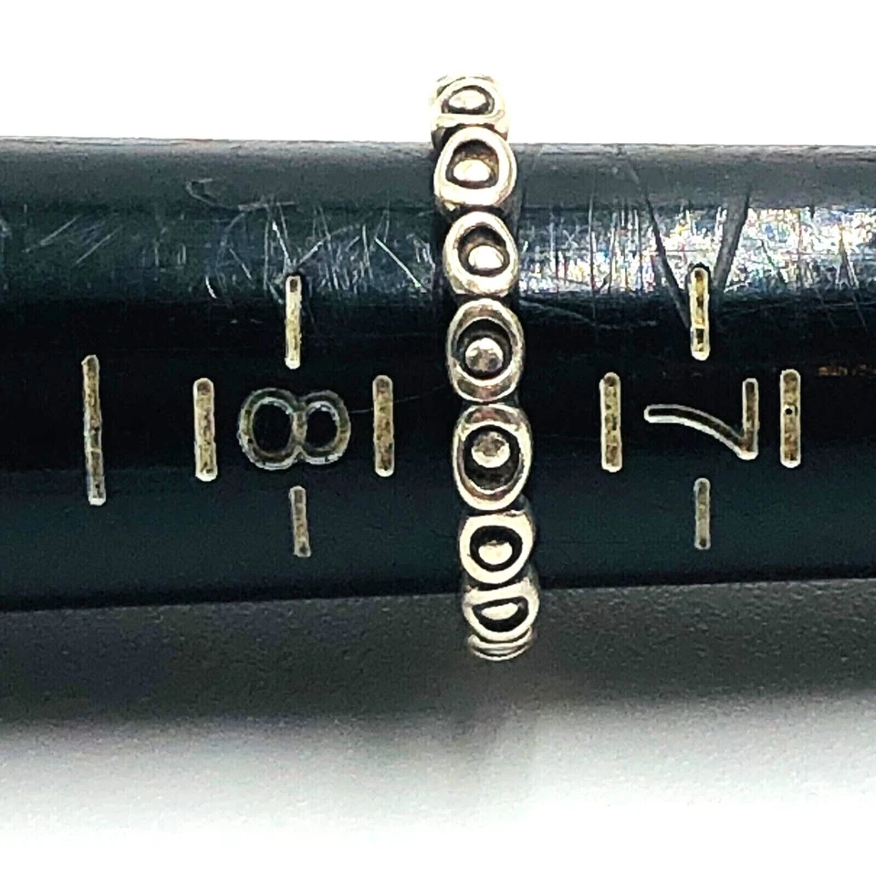 RARE Pandora Celebration Band 925 ALE Sterling Silver Ring Size 7.5 Stackable - Image 3 of 3