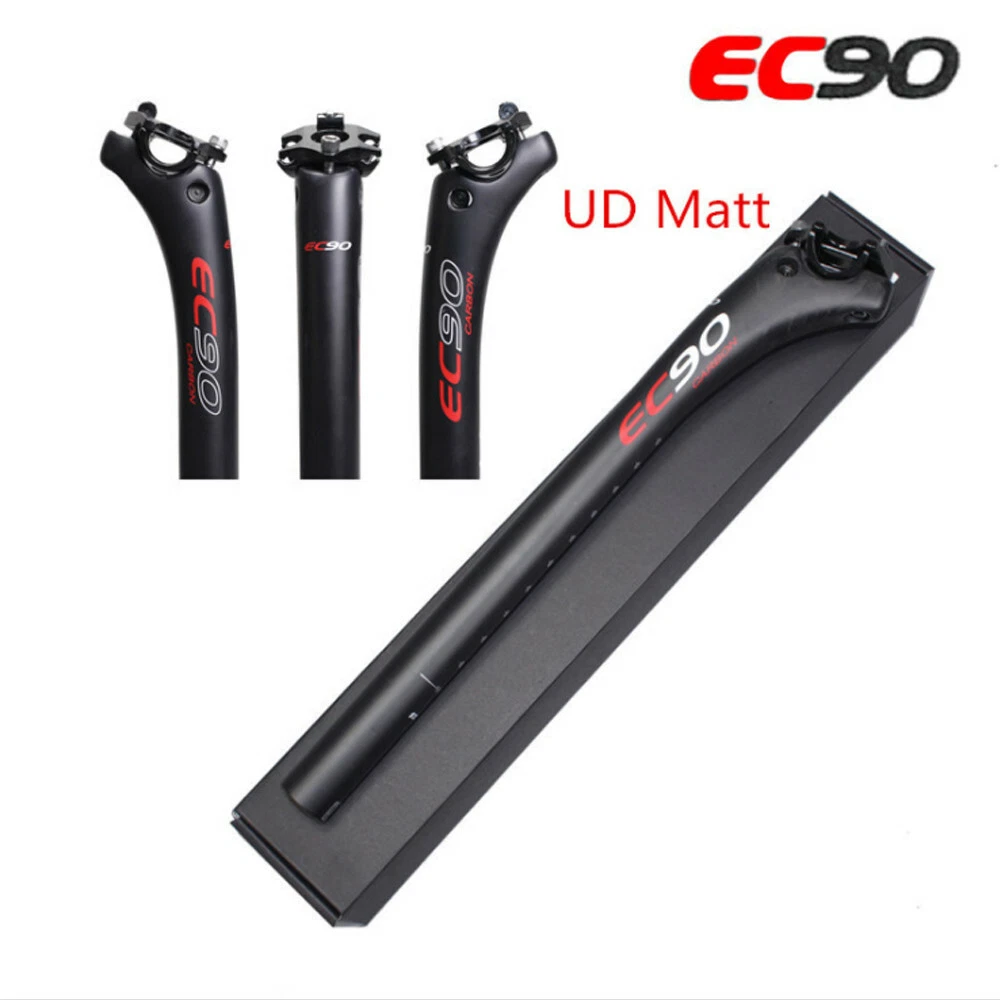 EC90 Full Carbon Fiber Bicycle Seatpost Moutain Bike Part 31.6 30.8 27.2 350 400