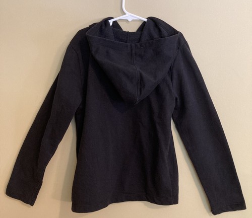 Vintage Hannah Montana Girls Size 10/12 Black Hoodie Top Lightweight - Picture 3 of 6