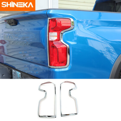 2x Chrome Tail light Rear Lamp Cover Trims Decor For 2019+ Chevy Silverado 1500