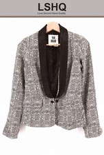 Top Shop Tux Delux Ladies Blazer Snake Beige Black Performance Size 8 / 214/