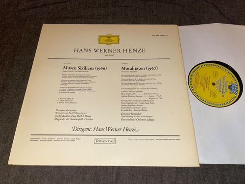 1968 DGG 139 374 ed1 TULIPS Henze: Muses of Sicily, Moralities AVANT GARDE, MINT - Picture 5 of 5