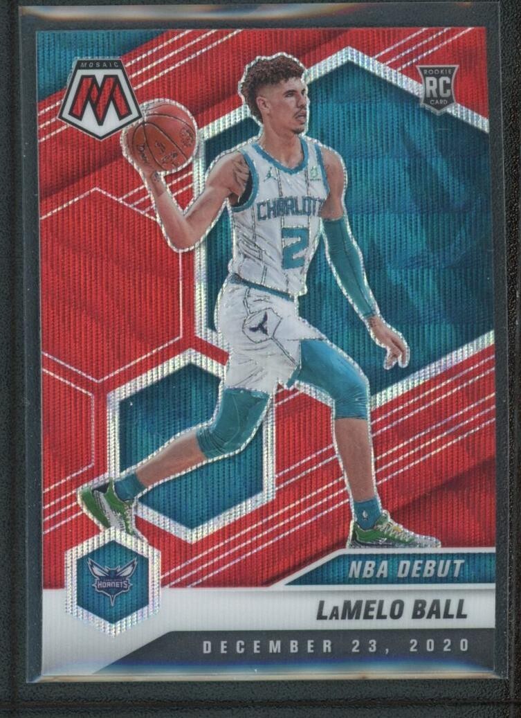 2020-21 LAMELO BALL PANINI MOSAIC NBA DEBUT WAVE RED ROOKIE RC #262