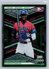 2023 panini elite extra edition baseball edison charles status green 347/499