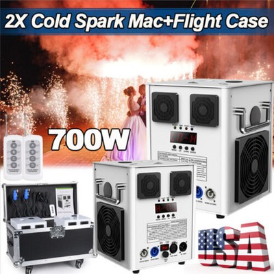 2PCS 700W Cold Spark Machine DJ Wedding Firework Stage Effect Machine DMX W/Case