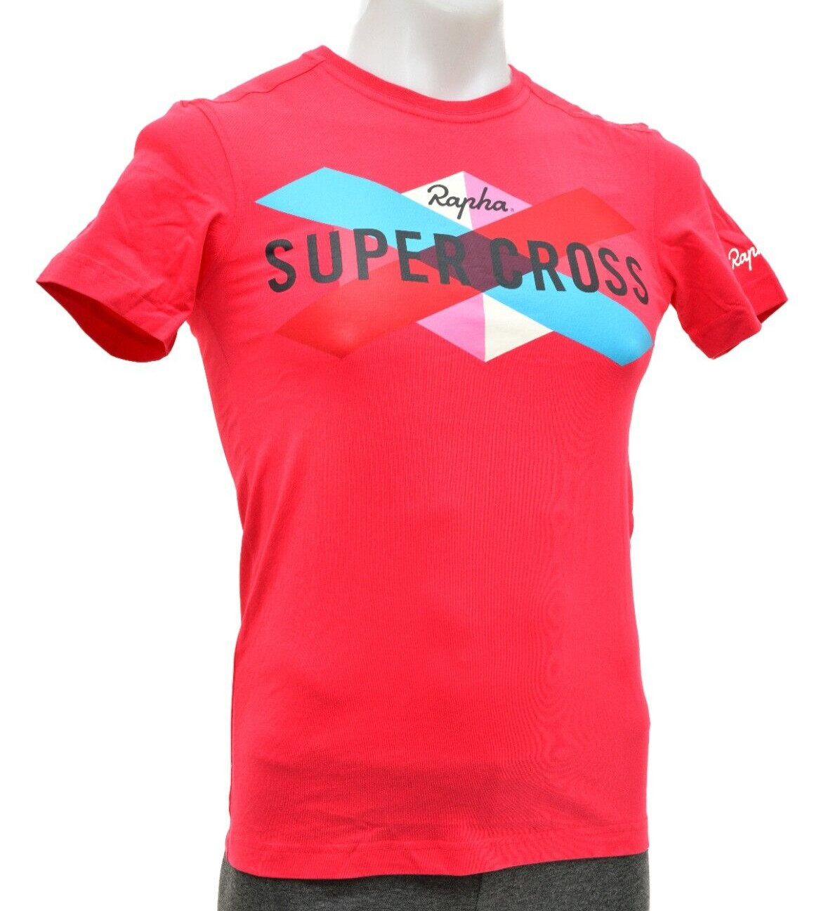 Мужская футболка Rapha Super Cross T-Shirt X-SMALL XS из розового хлопка с коротким рукавом для велокросса CX 4790₽