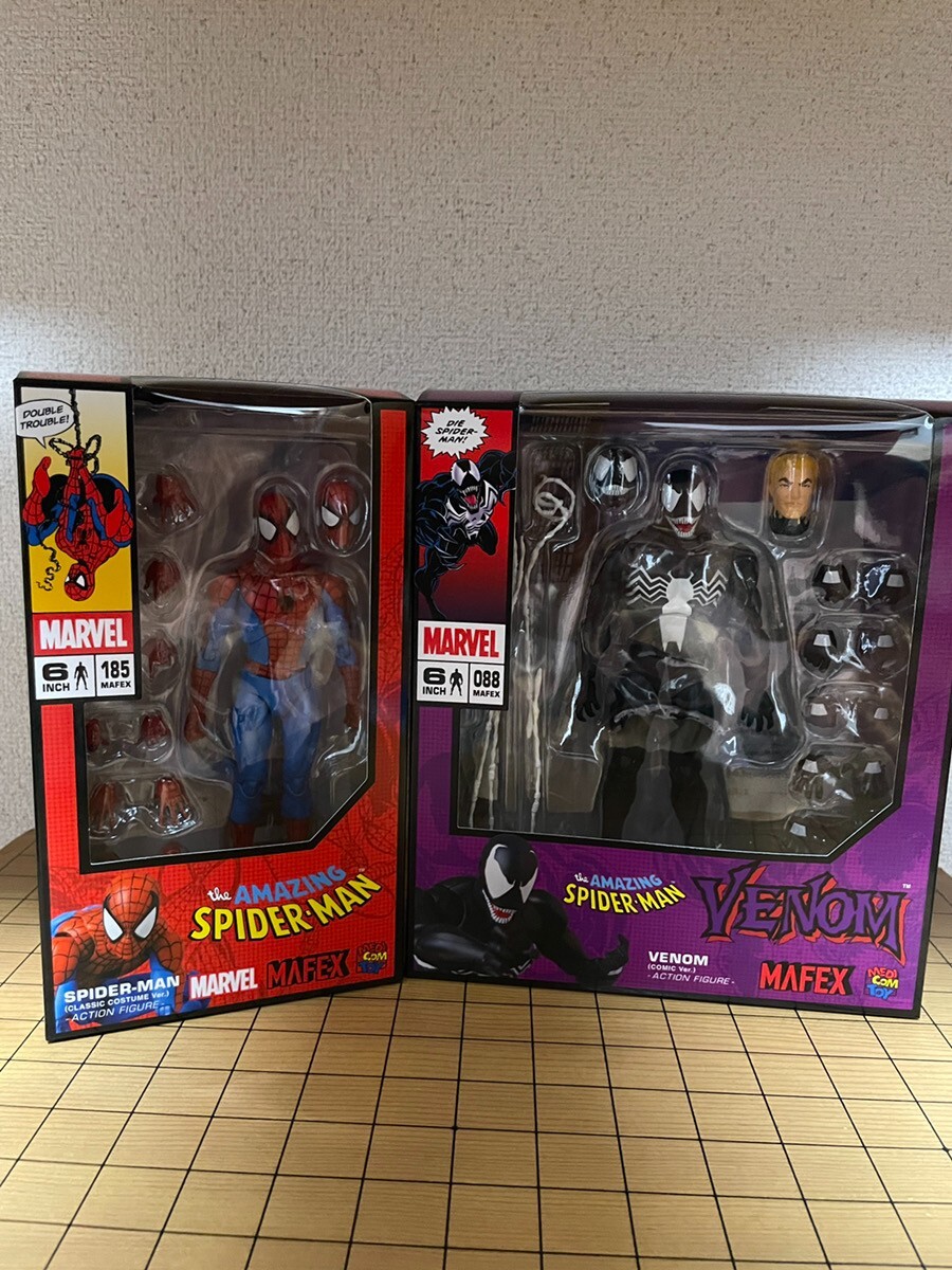 Mafex No.088 Spider-Man VENOM No.185 Classic Spider-Man Ver