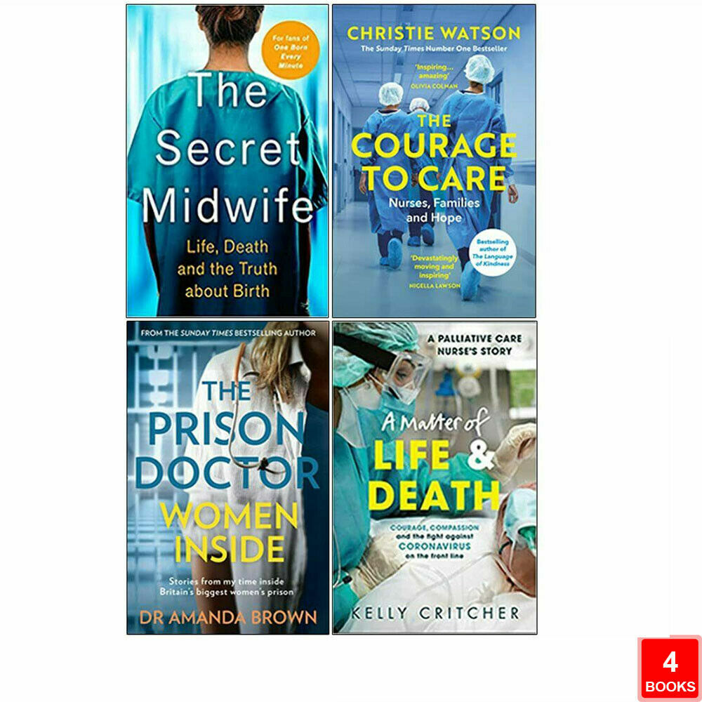 Life and Death,Secret Midwife,Courage,Prison Doctor 4 Books Collection Set NEW