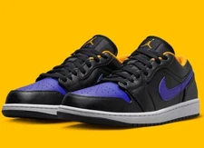 Nike Air Jordan 1 Low Black Concord Mens US 10.5-12 Athletic Running Shoes NEW☑️