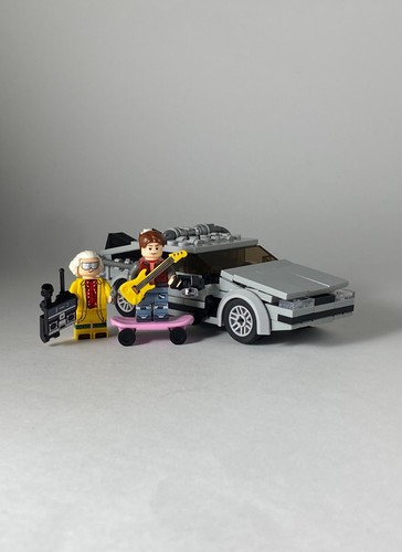 Marty Mcfly Doc Emmett Brown Delorean - Figurine Type Lego Back to the future - Imagen 4 de 9