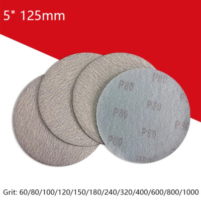 5'' 125mm Sanding Disc Hook & Loop Sandpaper Dry Abrasive Polishing 60-1000 Grit
