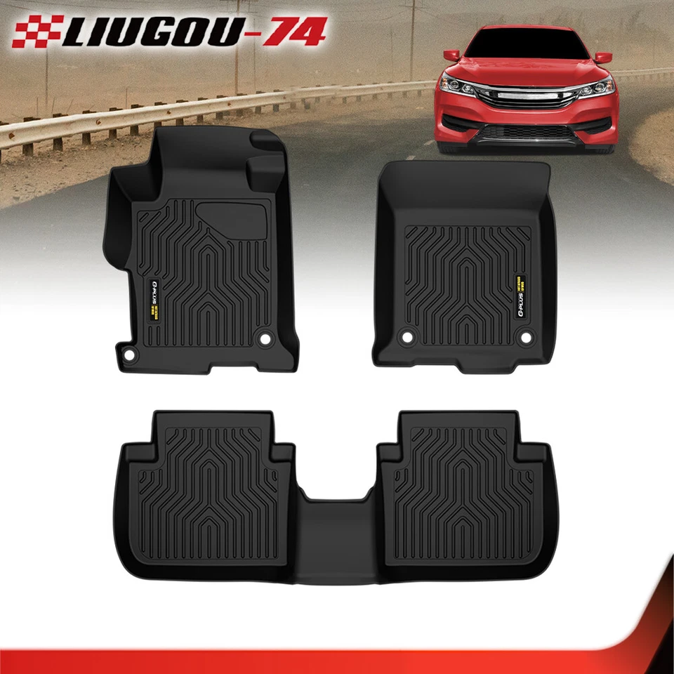 Fit For Honda Accord Sedan 2013-2017 TPE 3D Molded Floor Mats Waterproof Liners - Image 2 of 4