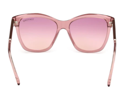 Tom Ford Lucia Sunglasses TF1087 72Z Transparent Pink 54mm FT1087 Tom Ford FT1087 Lucia 72Z Shiny Light Pink/Violet Gradient  main image 3