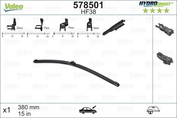 Valeo Wischblatt 578501 FüR Abarth Audi BYD Passend FüR Fiat Ford Lancia-image