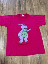 Vintage Barney Kids T-shirt Single stitch Made USA DEADTSTOCK size 10-12