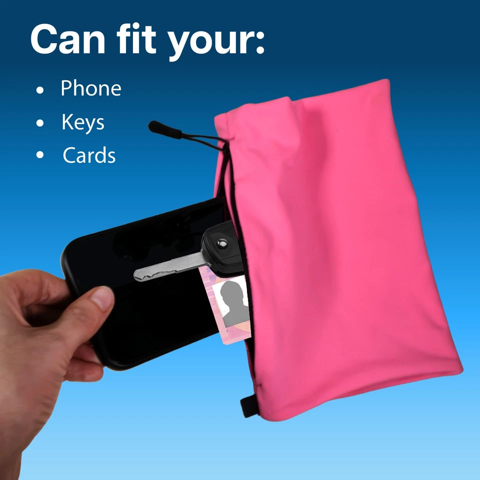 MMOBIEL Handytasche Joggen Dehnbar - Größe M - 20 bis 30cm Armumfang - Neon-Pink - Bild 3 von 4