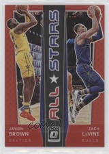 2021-22 Donruss Optic All-Stars Red Prizm 42/99 Jaylen Brown Zach LaVine #6 0qw3