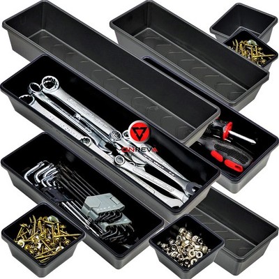 6 PCS Tool Box Organizer Tray Divider Set Extra Large Toolbox Storage Kit