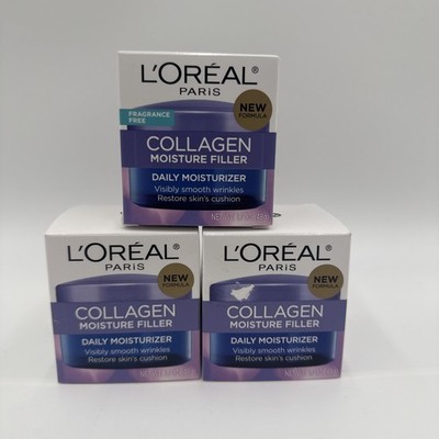 (3 Pack) L'Oreal Paris Collagen Moisture Filler Daily Moisturizer, 1.7oz ea