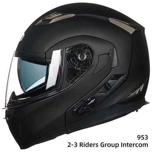 ILM + Face Mask Bluetooth Modular Full Face Motorcycle Helmet Intercom DOT 953