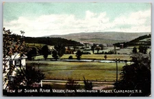 Claremont New Hampshire~Sugar River Valley @ Washington Street~1908 Postcard