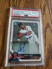 2018 Bowman Chrome Antoni Flores Prospects Autographs #BCPAAF PSA Gem Mint 10