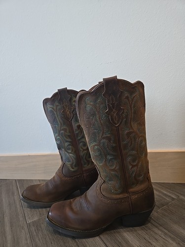Justin Leder Stampede Westernstiefel Damen Arbeitsstiefel braun Größe 6,5B - Bild 1 von 12