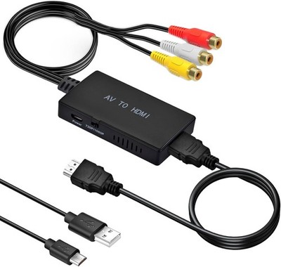RCA to HDMI Converter Analog Composite Adapter For PS 1 2 3 STB Xbox VHS VCR DVD