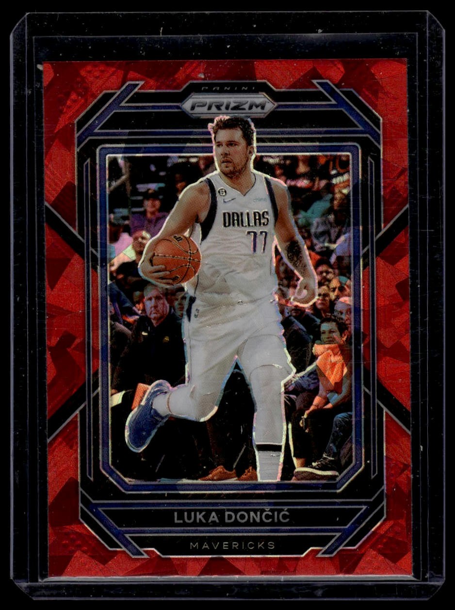 2022-23 Panini Prizm #196 Luka Doncic Prizms Red Ice