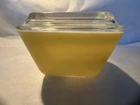 Vintage PYREX 1-1/2 Cup Refrigerator Dish 501B With Lid Yellow Fridgie EX!