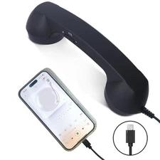 Cell Phone Handset 3.5mm Plug Radiation Proof Wired Telephone Handset Receiver