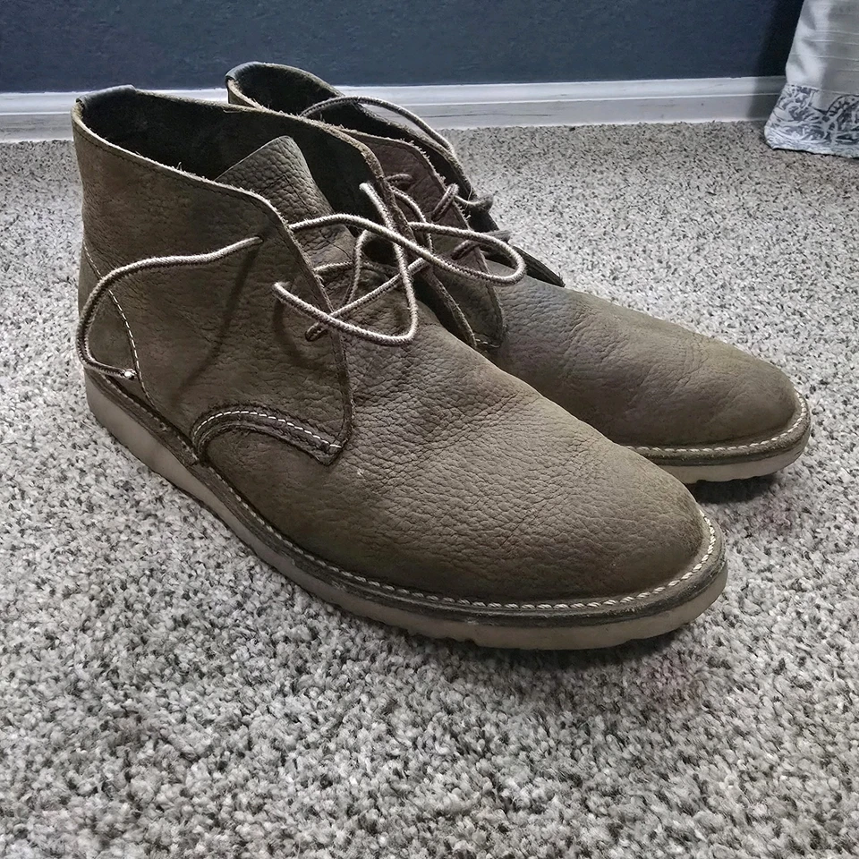Bota Red Wing 3327 Weekender Chukka Oliva Cuello Áspero Cuero Mohave Para Hombre 10 Foto 4 de 4