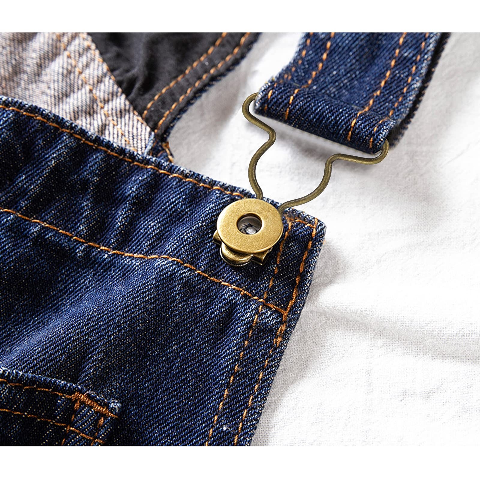 Lusofie 20Pcs Dungaree Suspender Clips Overall Buckles 1.5 Inch Wide Bottom G...