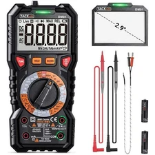 TACKLIFE DM01M Digital Multimeter,TRMS 6000 Counts Multimeter w/ Backlights LCD