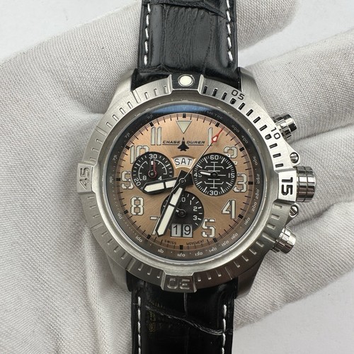 CHASE DURER SWISS QUARTZ CDW-0051 AIR FIGHTER CHRONOGRAPH SAPPHIRE 45MM - RUNS
