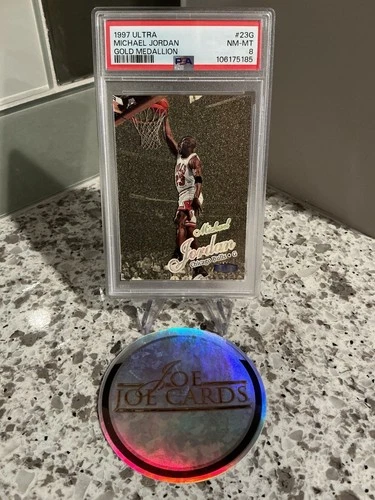 1997 ULTRA 23G GOLD MEDALLION MICHAEL JORDAN PSA 8