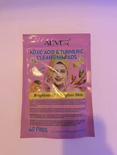 Al'iver Cleansing Pads Kojic Acid Turmeric Face Natural Gentle Smooth Firm Tones