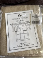 Home Collections By Raghu Valance 15.5x72 Grain Sack Multi Stripe Rustic Farm Ni