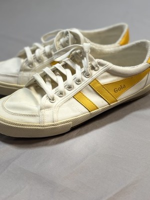 Gola CLB620 Stratus Women's Low Top Lace Up Sneakers White Yellow Size US 10
