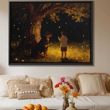 Dog Rottweiler Oil Painting Canvas Print Wall Art Cozy Home Decor Pet Artwork