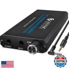 eSynic Pro Bass Boost Headphone Amplifier Rechargeable 16-300Ω Portable Hi-Fi Au