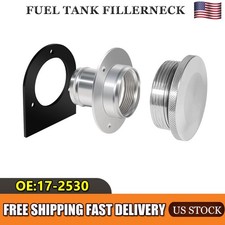 Aluminum Fuel Tank Filler Neck Gas Cap And Weld-on Steel Bracket 2hose 17-2530 Aluminum Fuel Tank Filler Neck Gas Cap And Weld-on Steel Bracket 2hose 17-2530