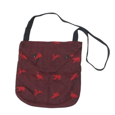 ENGINEERED GARMENTS Game Animal Jacquard Shoulder Bag, Red Unisex Women USED