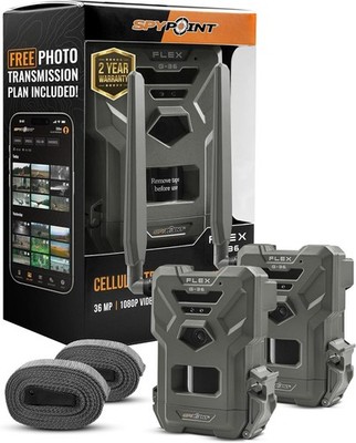 SPYPOINT Flex G-36 Twin Pack Cellular Trail Camera 36MP, 1080p LTE