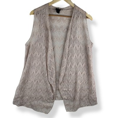 Y2K Rue21 Womens Knit Cardigan Top Size XL Lightweight Boho Fairy Indie USA Made