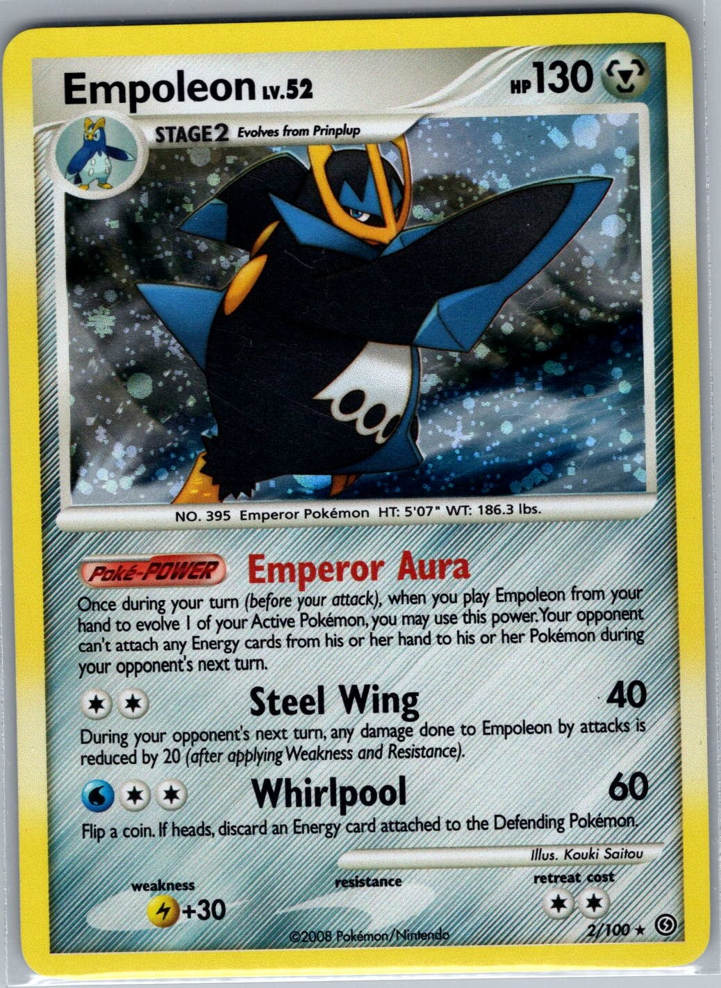 Empoleon 2/100 Holo Stormfront - Pokemon Card - NM