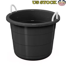 17 Gallon Heavy Duty Flexible Utility Tub W/ Rope Handles Organizing Storage New